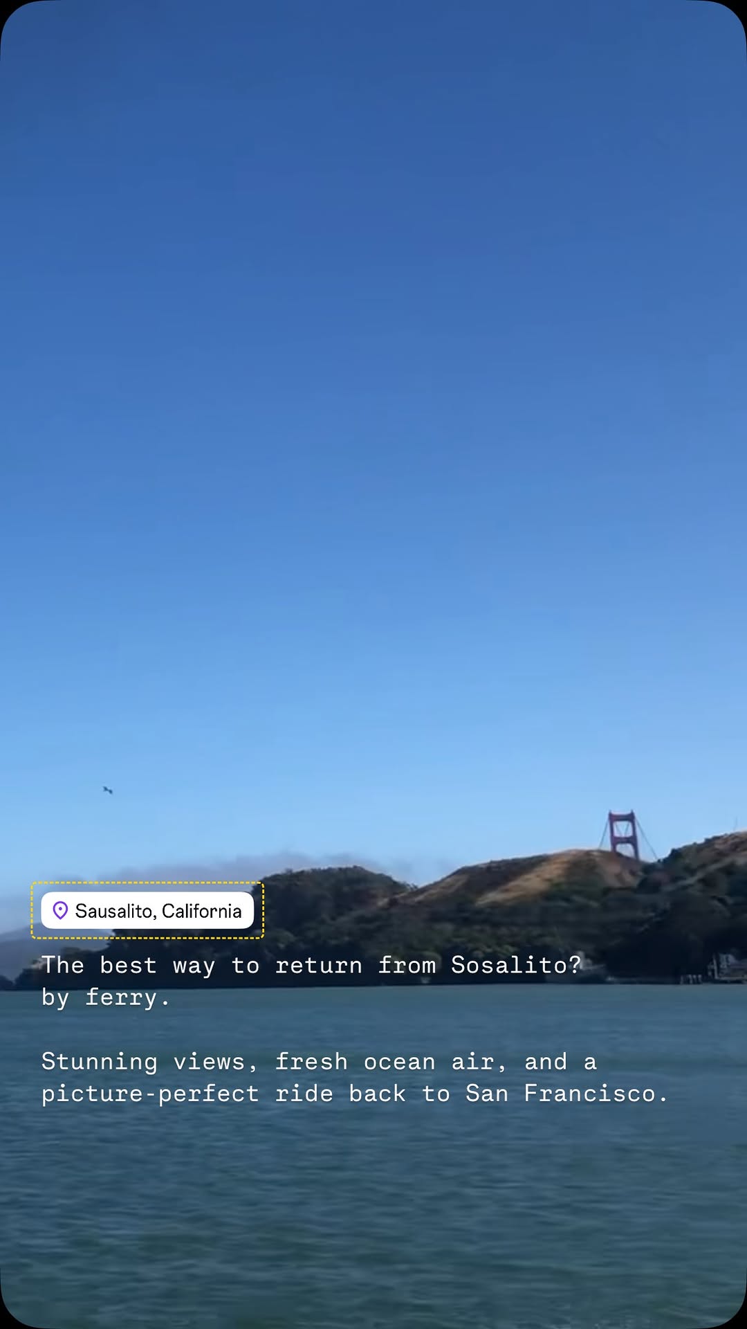 Ferry Ride Between San Francisco and Sausalito