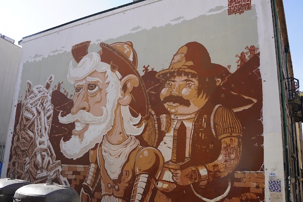 Street art "Dom Quixote & Sancho Pança"