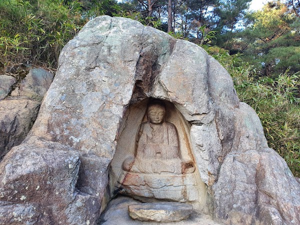 Seated Stone Buddha at Bulgok Valley 1