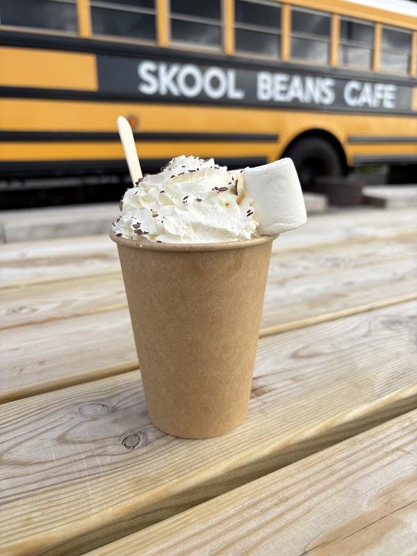SKOOL BEANS. The original Skool bus cafe & micro roaster… & sometimes a cat! LOCATED IN VIK! 4