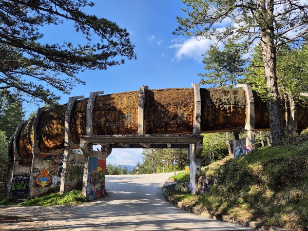 Olympic bobsleigh and luge track Trebević 3