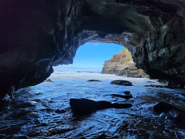 Timber beach cave