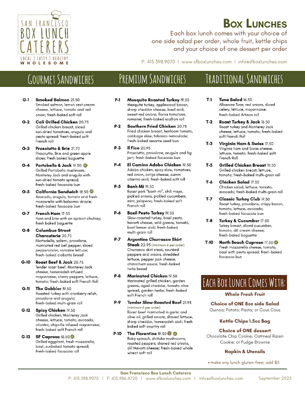 San Francisco Box Lunch Caterers 3