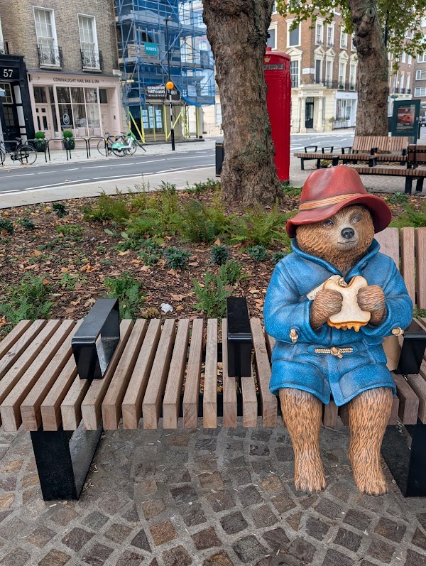 Paddington bear bench 1