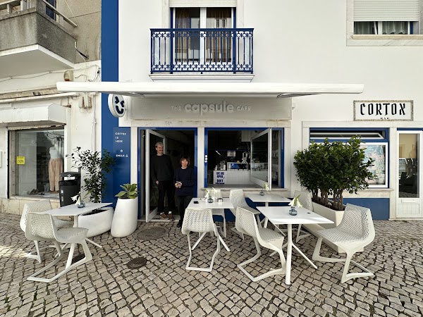 The Capsule Ericeira. Specialty coffee shop with beans roasted in-house.
