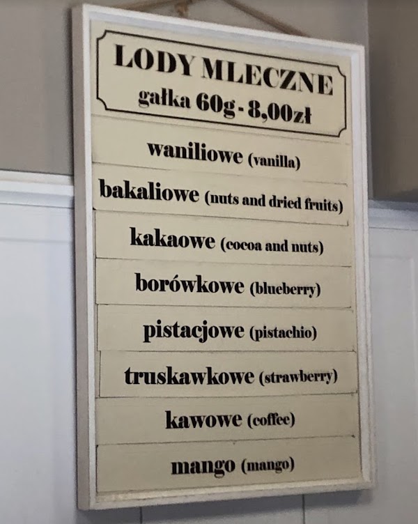 Pracownia Cukiernicza lodziarnia lody tradycyjne Lody na Starowiślnej 3