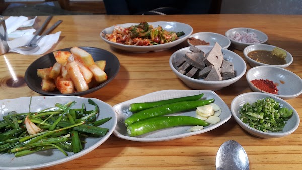 Gaegun grandma's pork soup with Korean sausage. 4