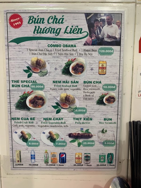 Bún chả Hương Liên 3