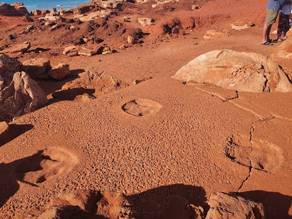 Dinosaur footprints at Gantheaume Point