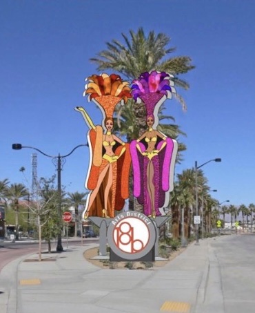 Las Vegas Arts District Showgirl Sign