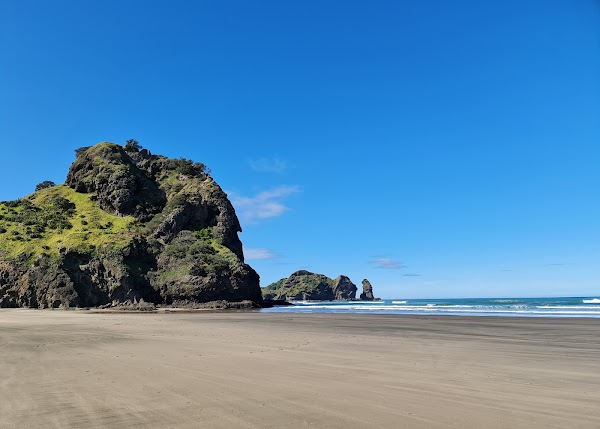 Piha black sand beach 1