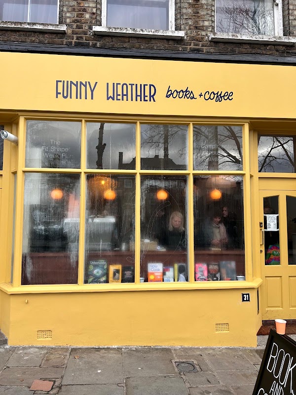 Funny Weather books + coffee
