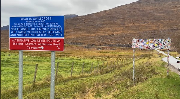 Bealach na Ba to Applecross Sign 1
