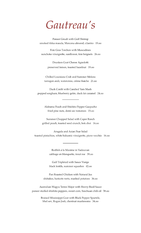 Gautreau's Restaurant 2