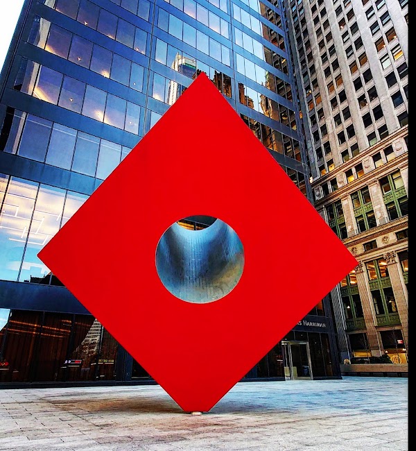 Red Cube by Isamu Noguchi 1