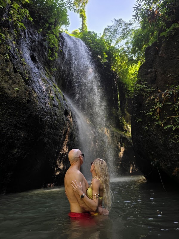 Green canyon and three waterfall