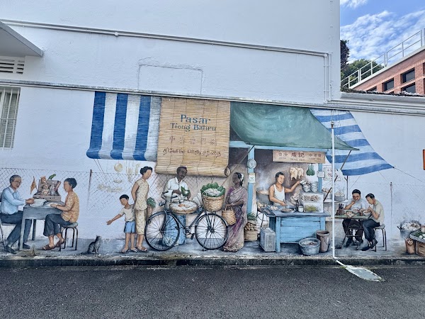 Tiong Bahru Wall Art - Pasar and the Fortune Teller