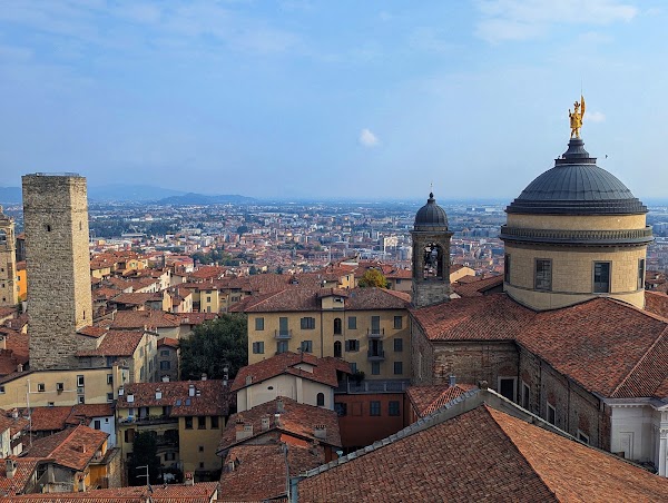 Panoramic view of Bergamo Alta, Italy 1