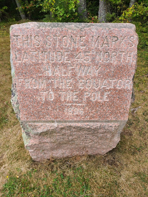 45th Parallel North Marker