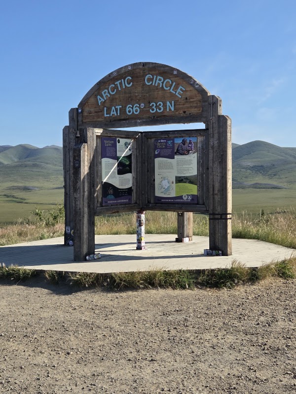 Dempster Highway Arctic Circle Marker