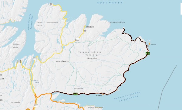 Nasjonal turistveg Varanger - scenic route Varanger - start/stop