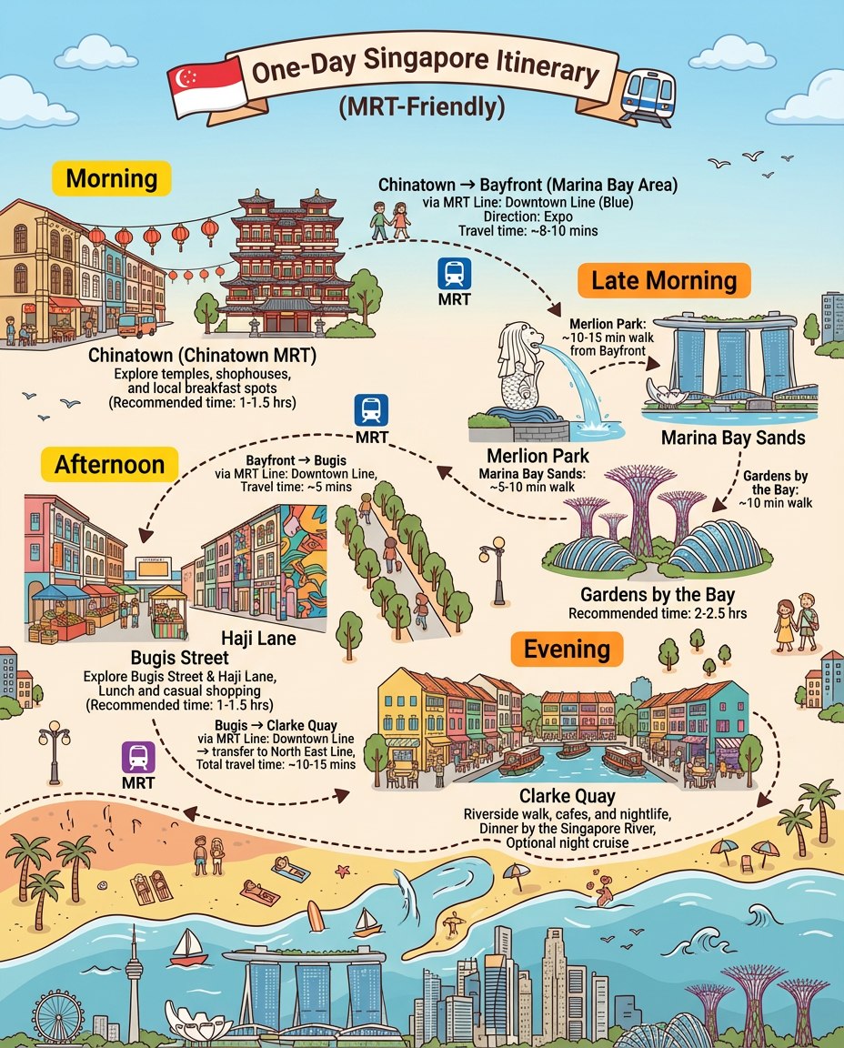 Singapore's MRT-Friendly Itinerary: Gardens to Nightlife