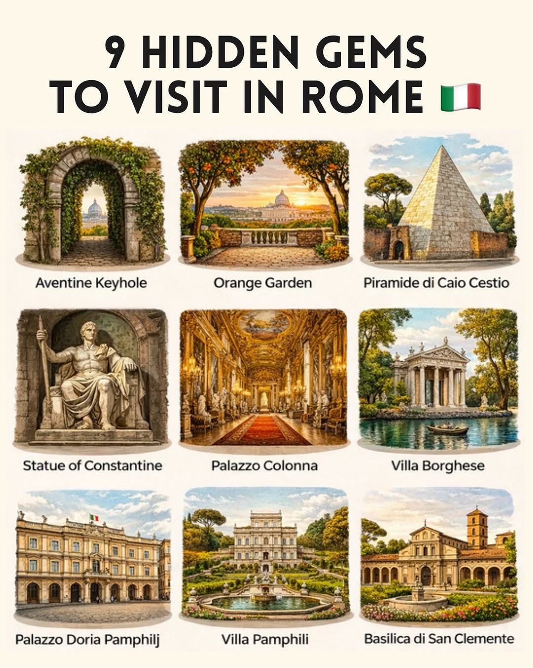 Rome's Hidden Gems And Iconic Sights