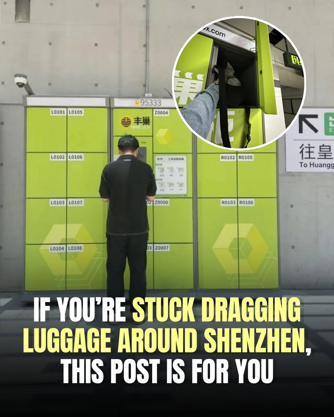 Shenzhen Metro Luggage Lockers At Transport Hubs