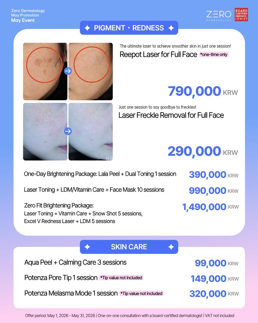 Zero Dermatology Clinic May Specials
