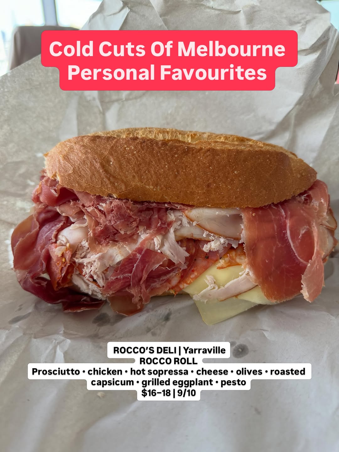 Melbourne's Best Cold Cut Sandwiches