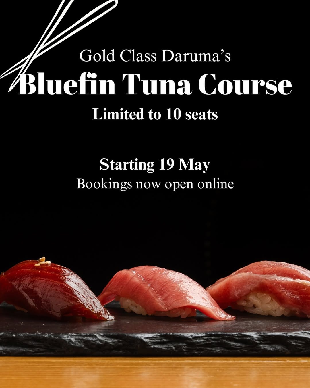 Gold Class Daruma Tuna Course Available