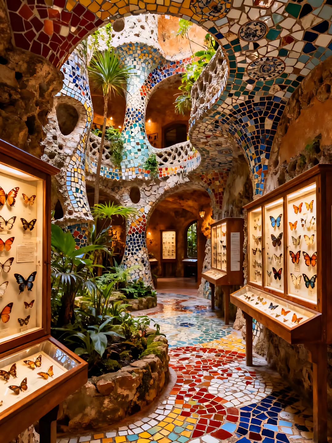 AI Imagines Secret Park Güell Room with Barcelona Fauna