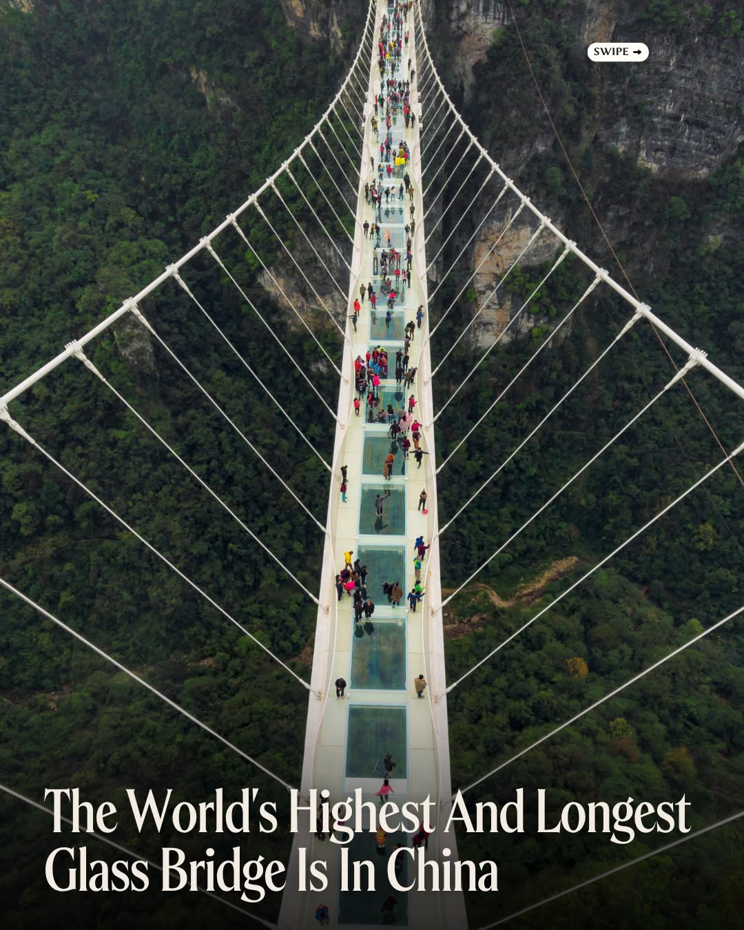 Zhangjiajie Canyon Glass Bridge Offers Stunning Views