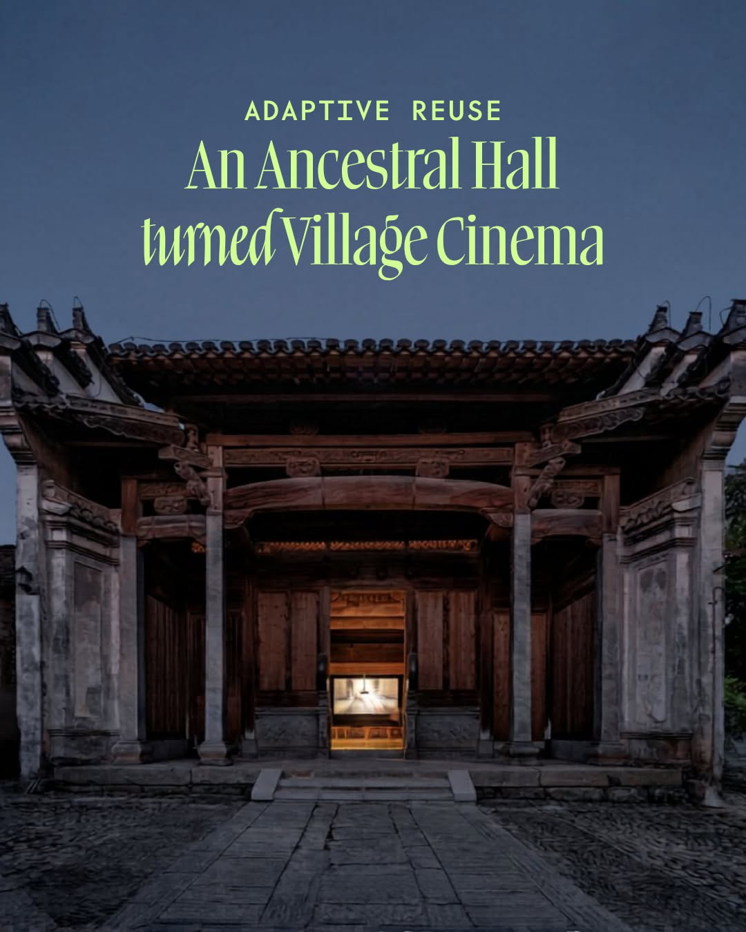 Ancestral Hall Becomes Cinema and Library in Nanping Village