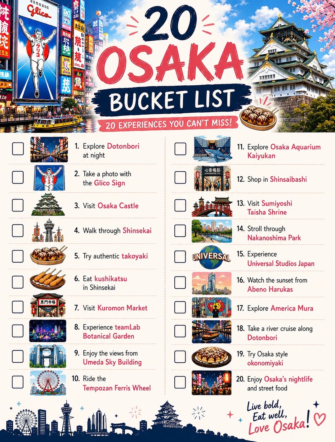 Top Osaka Attractions: Castles, Markets, and Neon Lights