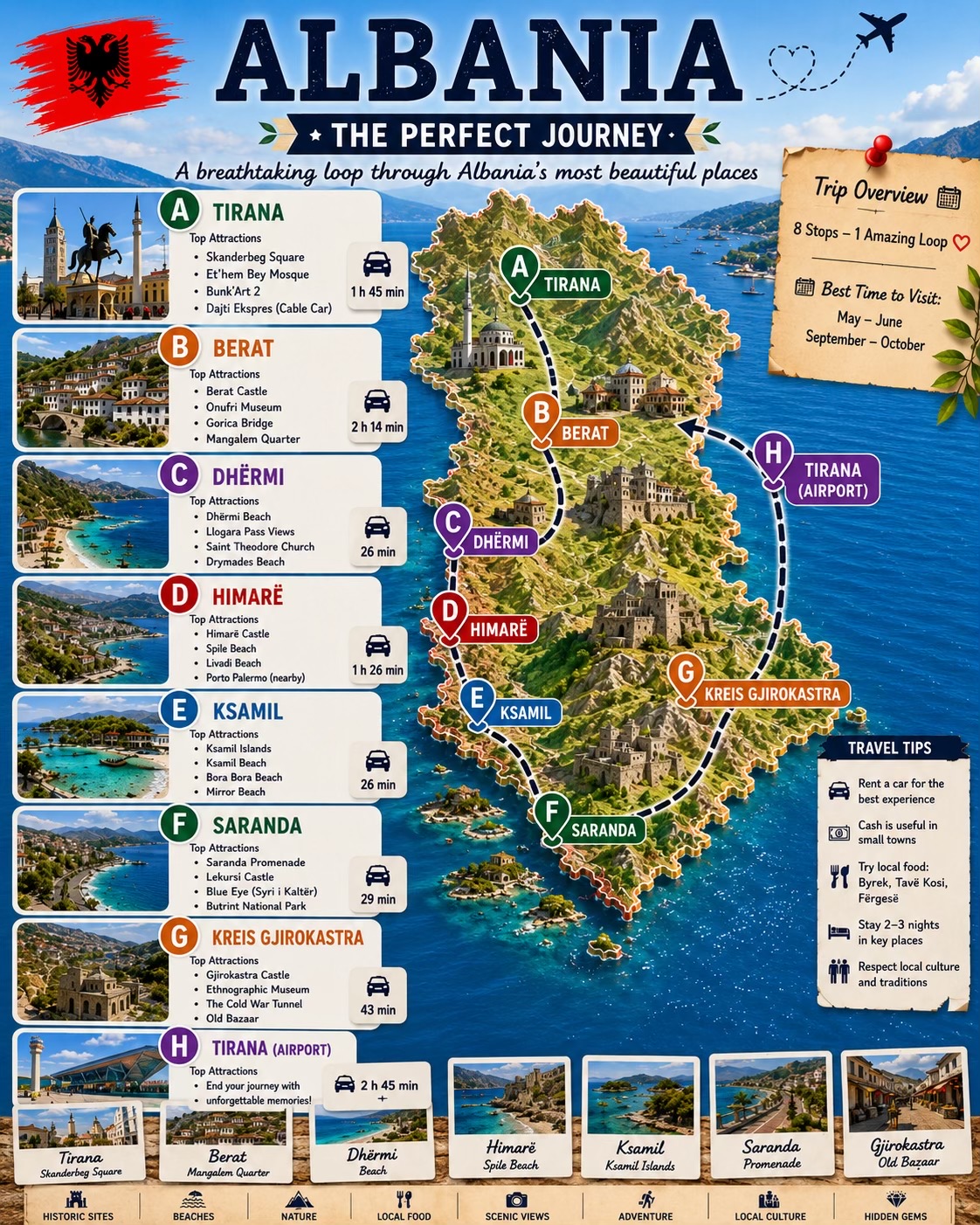 Albanian Riviera Road Trip: UNESCO Towns & Beaches