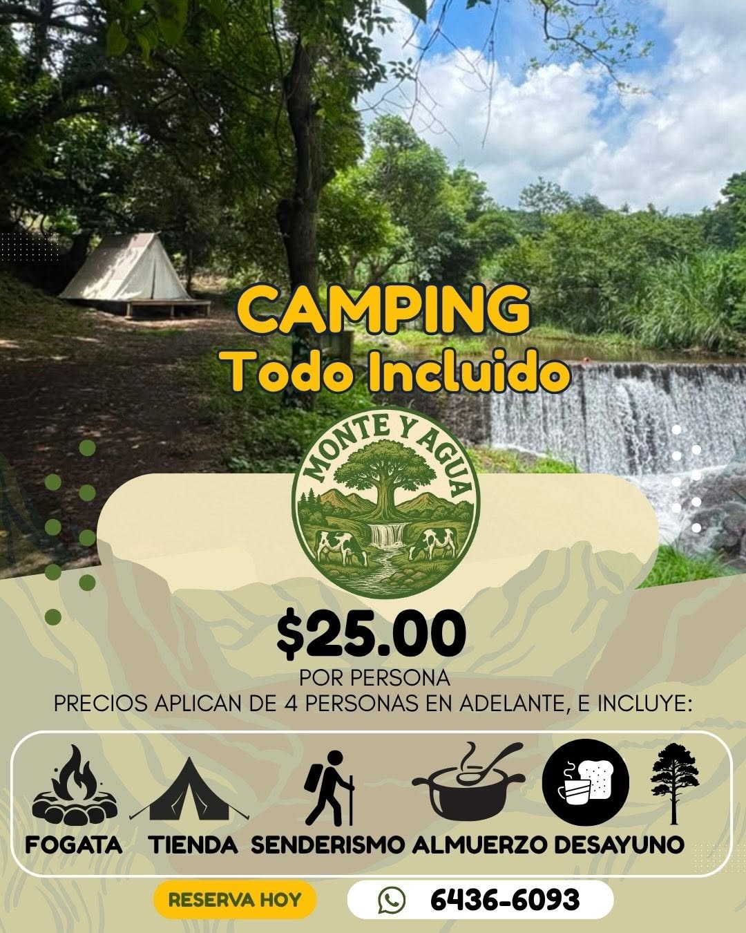 Monte y Agua: Nature Camping and River Relaxation