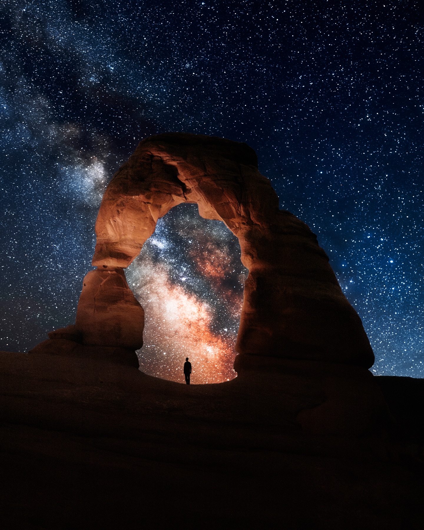 Milky Way Rises Over Delicate Arch