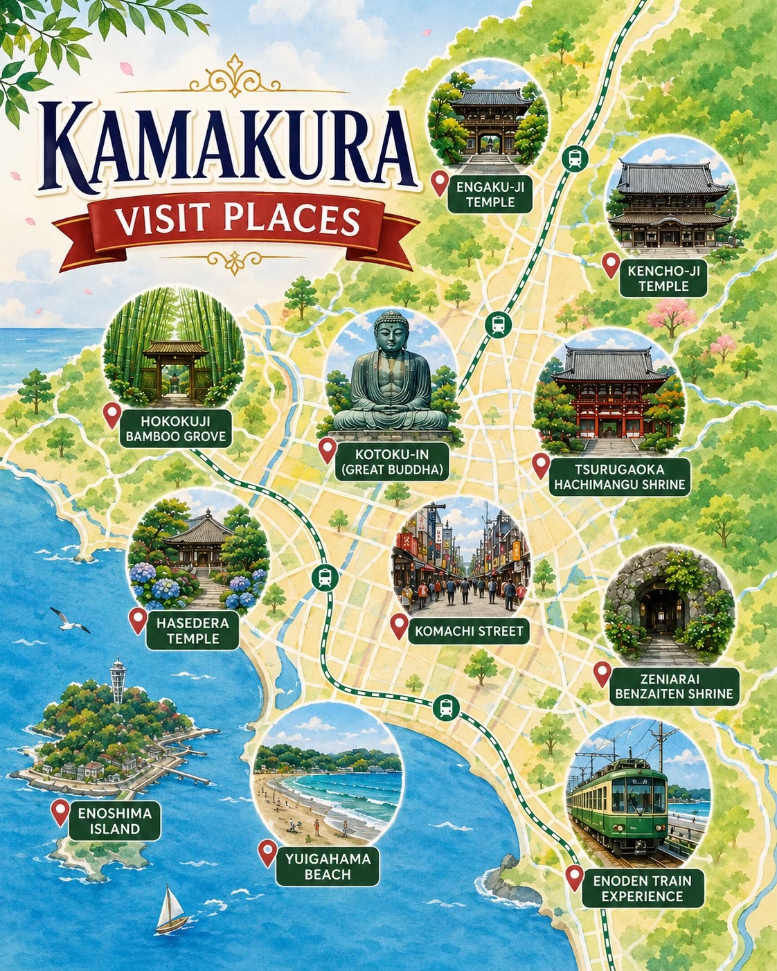 Kamakura's Temples, Shrines, and Scenic Spots