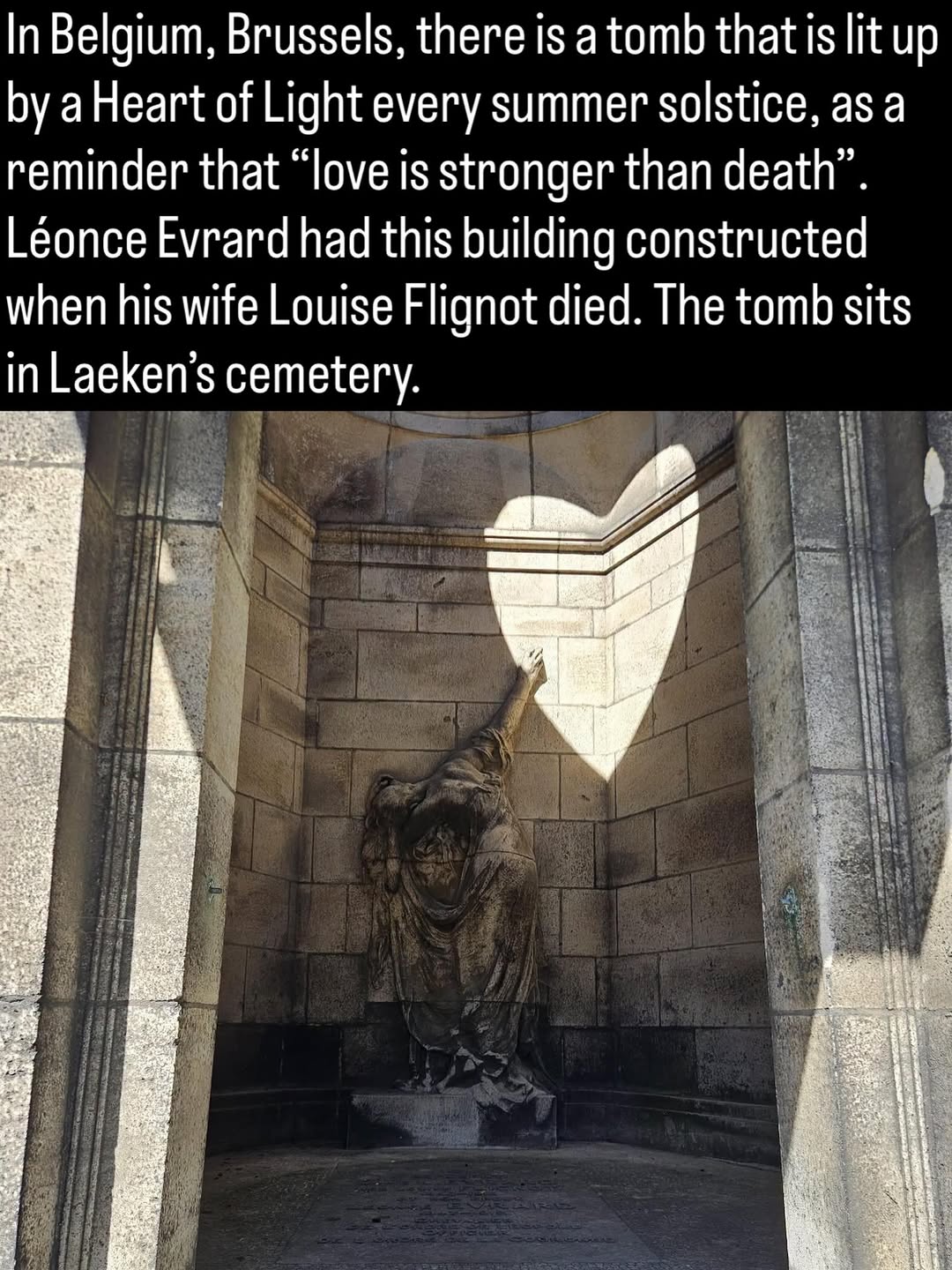 Laeken Cemetery Features Sunlight Heart Mausoleum