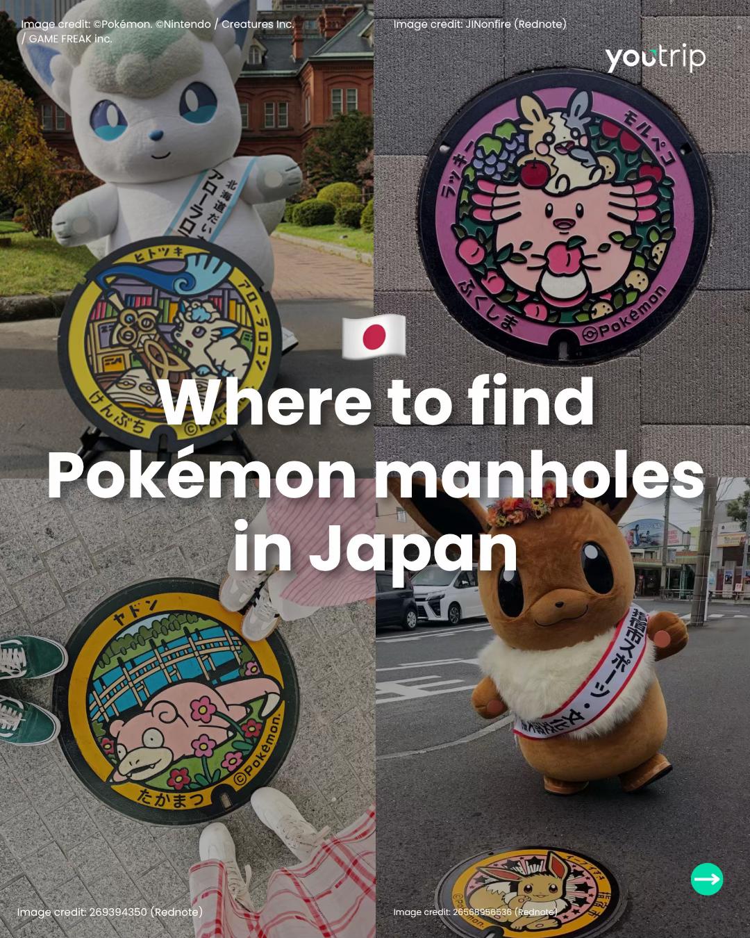 Pokémon Manhole Locations Across Japan