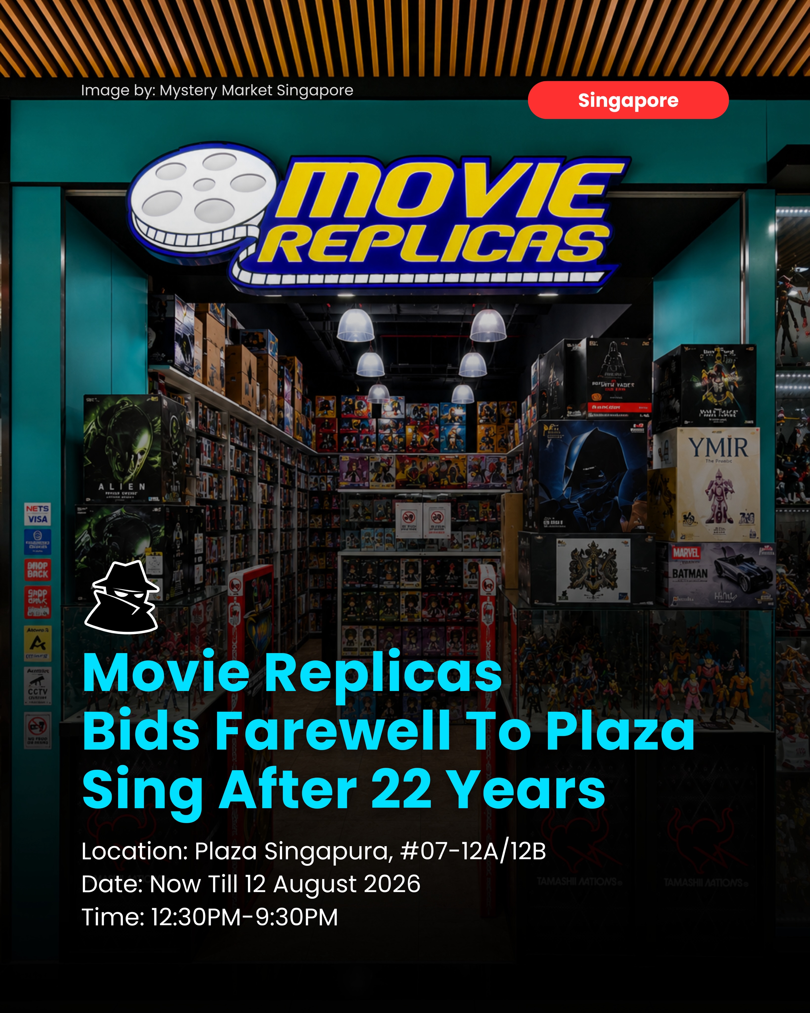 Movie Replicas Store Relocates From Plaza Singapura