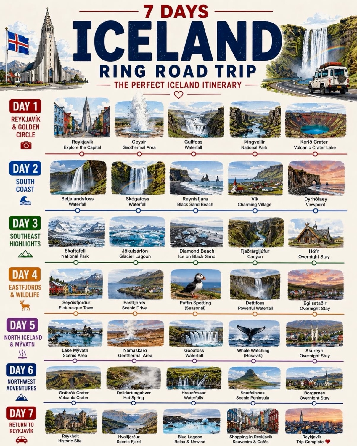Iceland Ring Road Trip: 30 Top Attractions