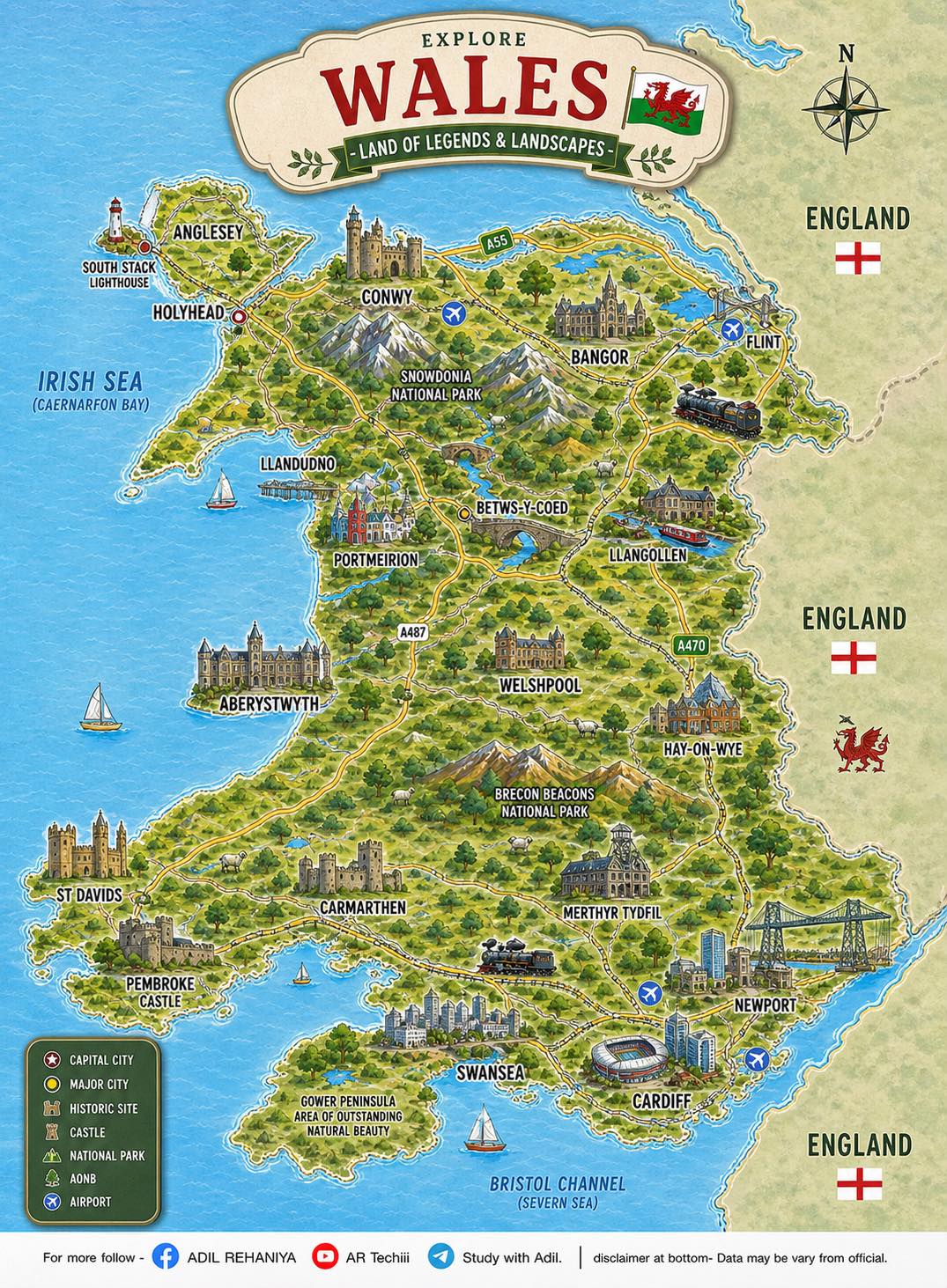 Tourism Map Highlights Attractions Across Wales