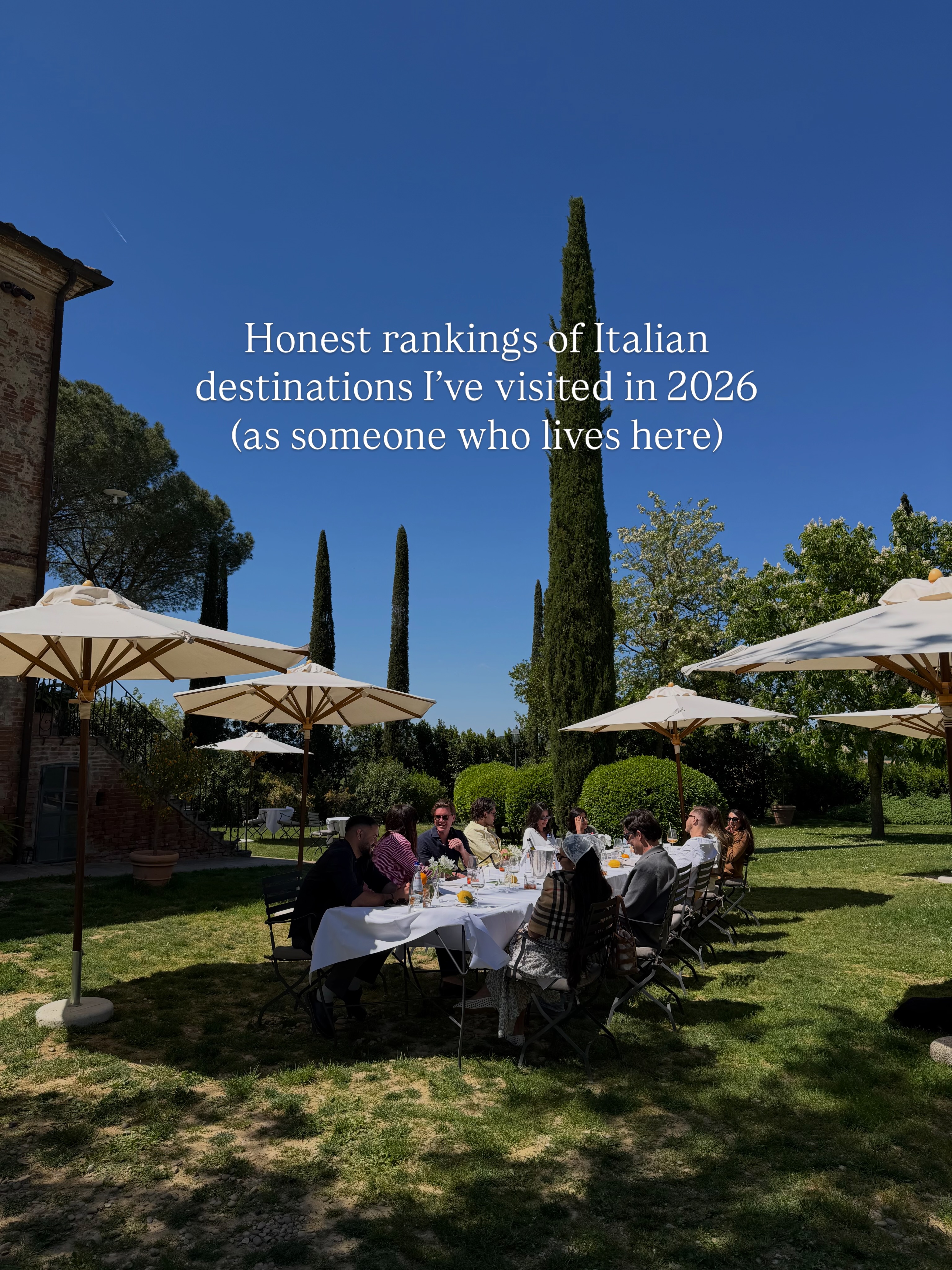 Ranking Thirty-Two Italian Destinations Visited