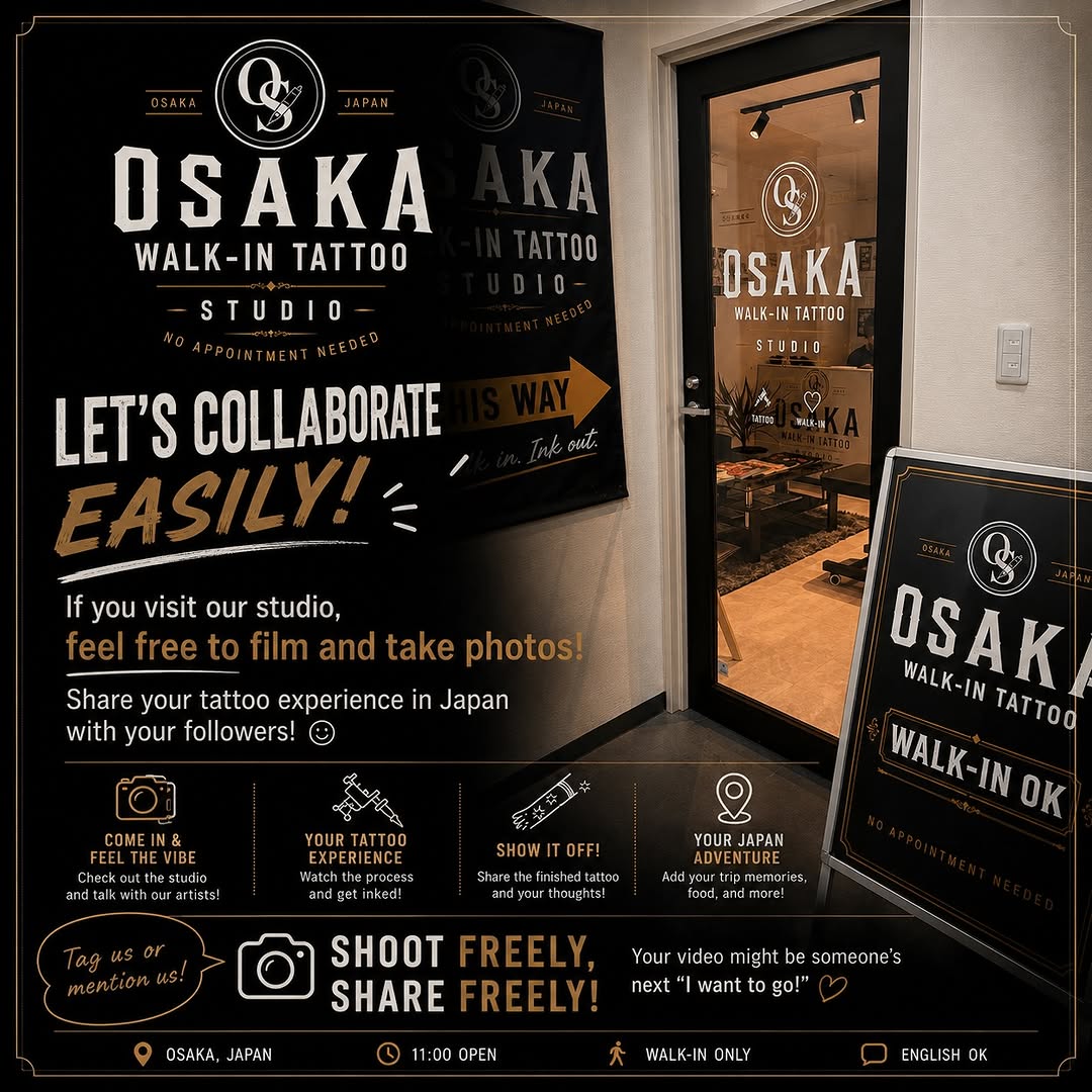 Osaka Tattoo Studio Invites Content Creators