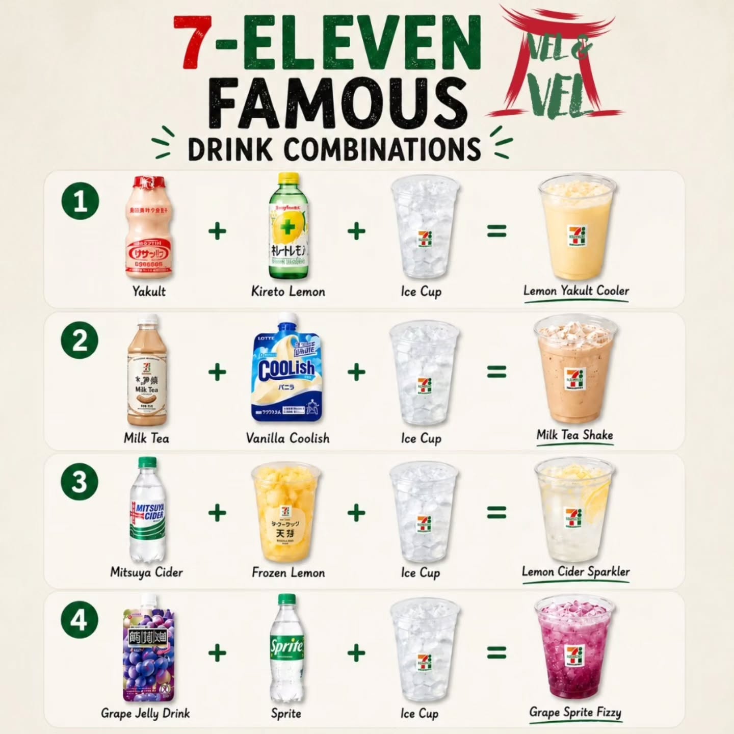 7-Eleven Japanese Drink Creations with Yakult and More
