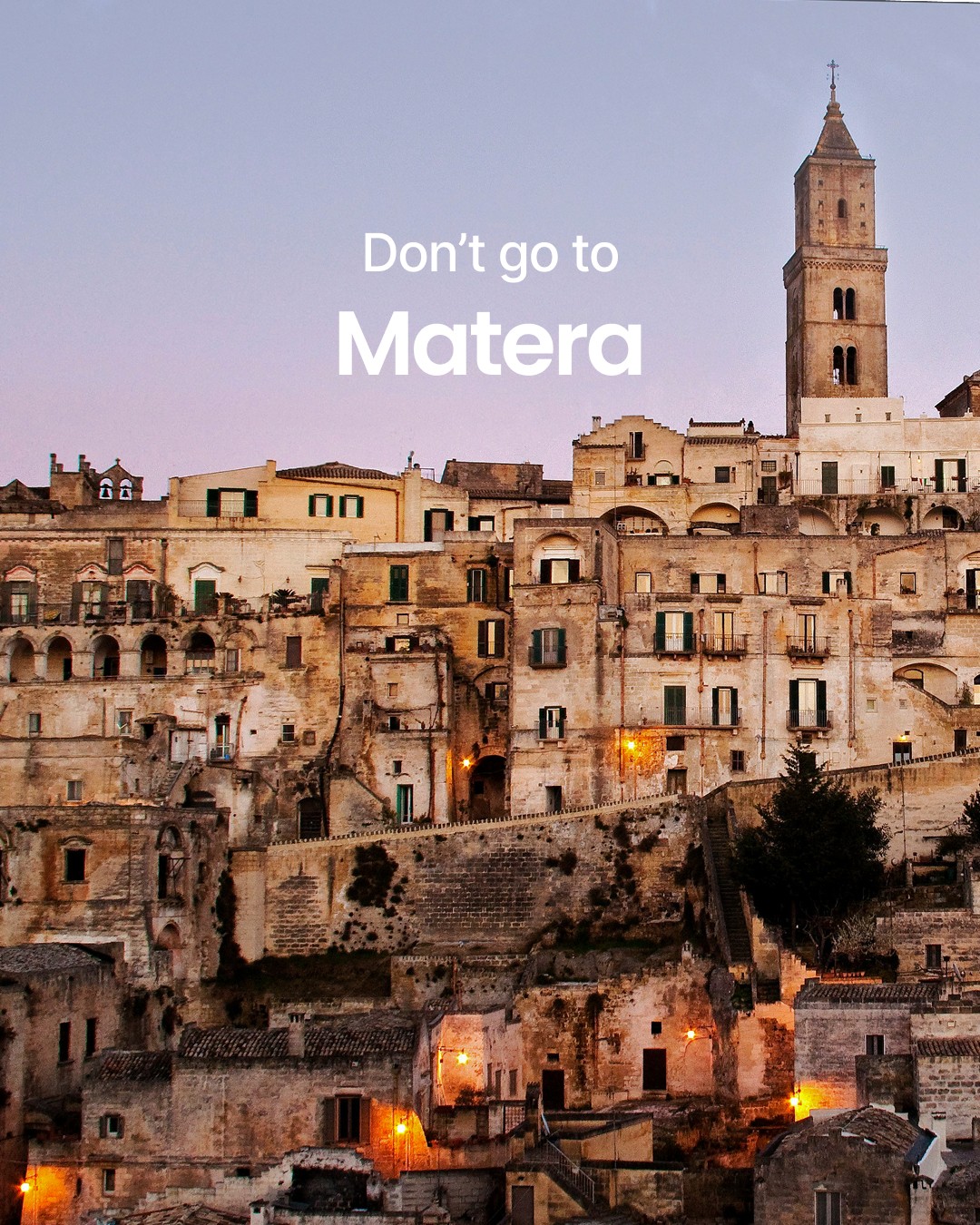 Matera Cave Stays, Cafes, and Sunset Views