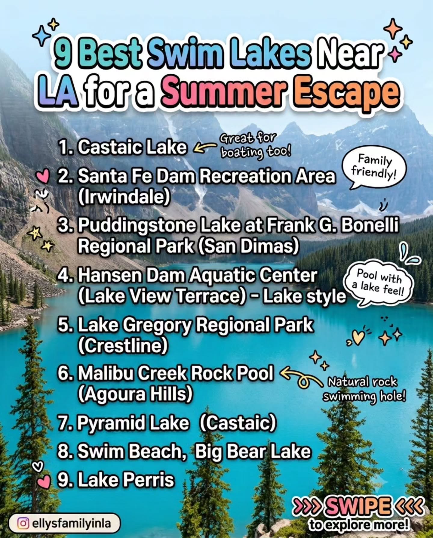 Los Angeles Area Swim Lakes For Summer Escapes