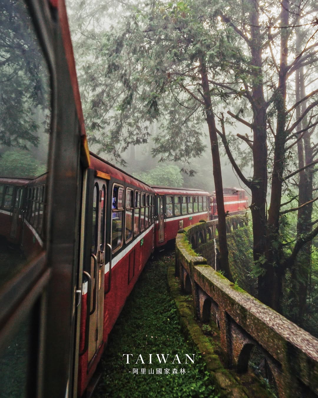Misty Alishan Forest Railway Train Journey